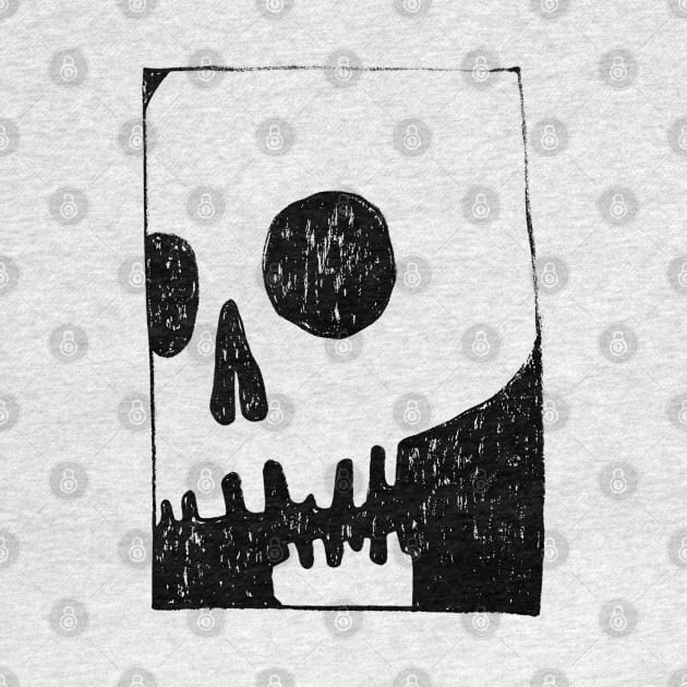 Hand-drawn comics inspired black skull by MsTake